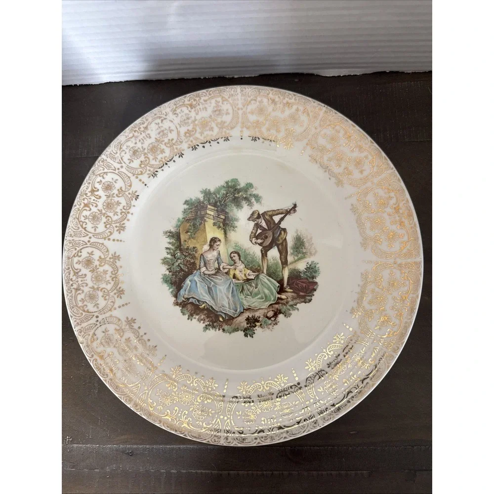 AMERICAN LIMOGES CHINA D'OR USA 22K Gold Dinner Plate-3 Plates